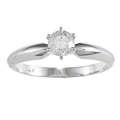 14k White Gold 1/2ct TDW Certified Diamond Engagement Ring (D E, I1 I2 