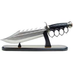 Triple edge 15 inch Fantasy Shark Knife and Stand  