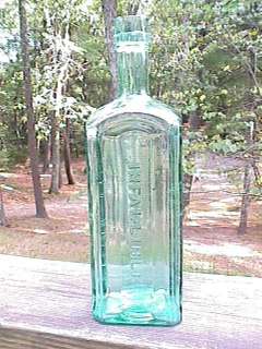 Collectible Antique Bottle Light Green Hyatts Infallible Life Balsam 