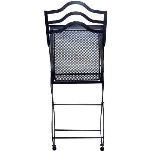  Pangaea Folding Chair Squiggle Top Set of 2   Black   BT 
