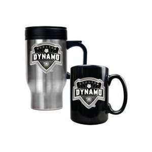 Houston Dynamo Logo Travel Mug and Ceramic Mug Set Sports 