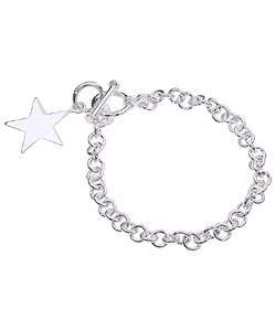 Sterling Silver Star Charm Bracelet  Overstock