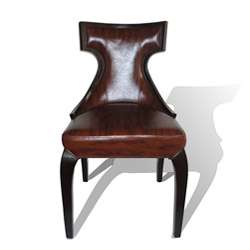 Klismos Leather Dining Chairs (Set of 2)  