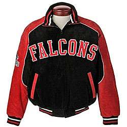NFL Atlanta Falcons Full zip Suede Varsity Jacket  
