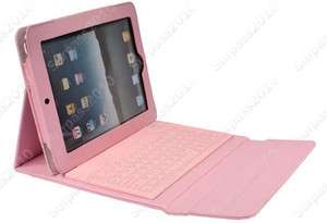 Bluetooth Keyboard Wireless Leather Case Cover for iPad 1 1st Pink New 