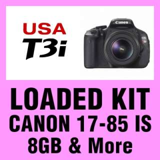 USA Canon Model T3i 600D + 17 85 IS Lens +Wide + Tele + SLR Camera 