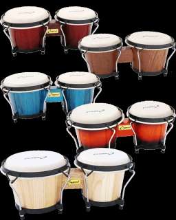 NEW Crescent Pro Percussion 7 & 8 Bongo Drums Set w/ Tunable Heads 