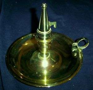 Very Unique BRASS CANDLE HOLDER with its own SNUFFER  