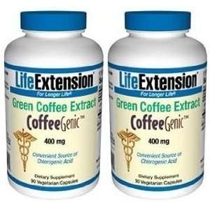 Coffeegenic Green Coffee Extract 400 Mg 90 Vegetarian Capsules