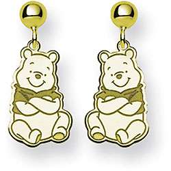 Goldplated Disneys Winnie the Pooh Earrings  
