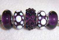  Special Purple Murano Glass Beads fit European Charm Bracelet b144