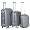 Delsey Meridian Silver 3 piece Hardside Suiter Upright Luggage Set
