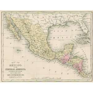   Mitchell 1886 Antique Map of Mexico & Central America