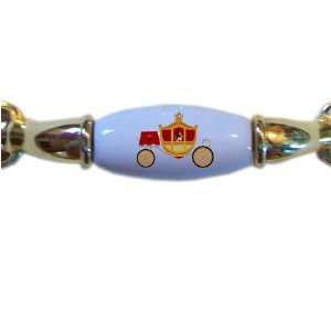  Yellow Princess Carriage BRASS DRAWER Pull Handle