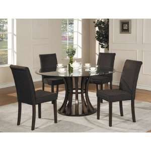    Legend Dining Table With Glass Top in Merlot Furniture & Decor