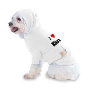  I Love/Heart Kiera Hooded T Shirt for Dog or Cat LARGE 