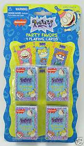 RUGRATS PARTY FAVORS 4 DECKS PLAYING CARDS NICKELODEON MINT ON CARD 