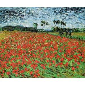   : Field of Poppies: Vincent van Gogh Hand Painted Art: Home & Kitchen