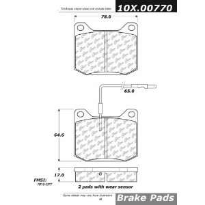  Centric Parts, 102.00770, CTek Brake Pads Automotive