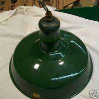Antique Industrial Light Green Enamel Light Porcelain 18  