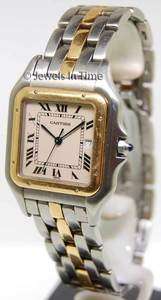 Cartier Mens Jumbo Panthere Steel & 18K Gold Quartz  