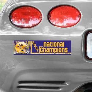  LSU Tigers 2007 National Champions Bumper Sticker: Sports 
