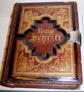 Antique 1904 German Bible Leather Bound  