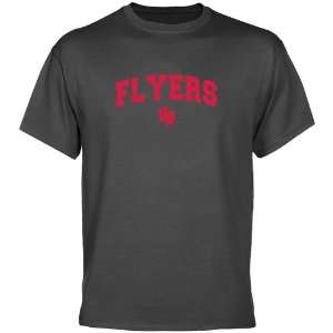  NCAA Dayton Flyers Charcoal Logo Arch T shirt  Sports 