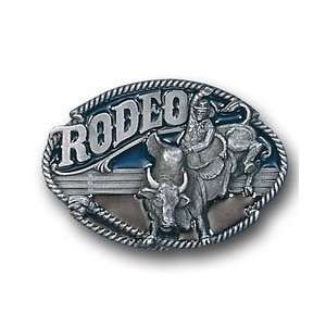  Pewter Belt Buckle   Rodeo Bull Rider