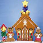 pc Gingerbread Church Christmas Yard Art Decoration  