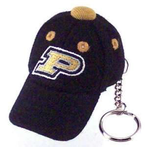   : Purdue Boilermakers Black Baseball Cap Key Chain: Sports & Outdoors