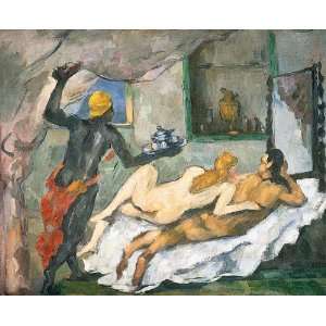   The Afternoon In Naples Paul Cezanne Hand Painted Art