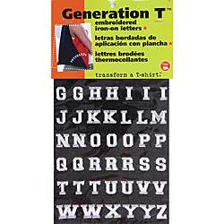 Generation T Iron on Embroidered Letters  