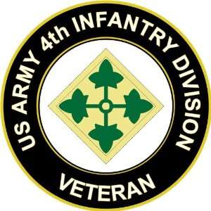  5.5 US Army 4th Infantry Division Veteran Decal Sticker 