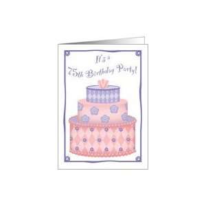 Whimsical Cake 75th Birthday Invitation Card  Toys & Games   