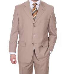 Ferrecci Mens Classic Tan 3 button Suit  
