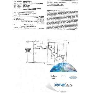  NEW Patent CD for HIGH LOW VOLTAGE DETECTOR: Everything 