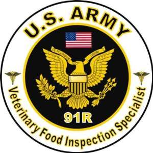 United States Army MOS 91R Veterinary Food Inspection Specialist Decal 