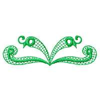 Green lacy Ornaments: 9 Machine Embroidery Designs  