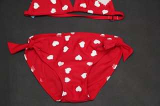 Joe Fresh Red Heart Swimsuit Bathing Suit Girl Size 4 4T Worn 1x EUC 