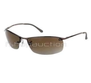   3183 014/T5 POLARIZED Brown Metal Mens Sunglasses New w Leather Case