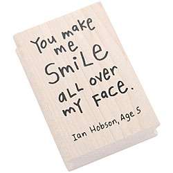 Inkadinkado Kid Quotes Smile All Over Rubber Stamp  Overstock