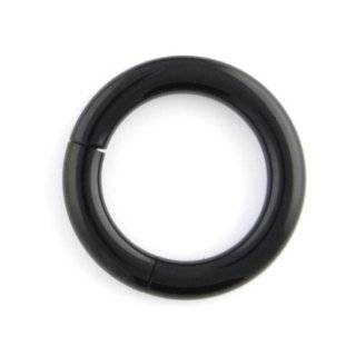  Gauge Black Anodized Titanium Segment Ring Circular Barbell: Jewelry