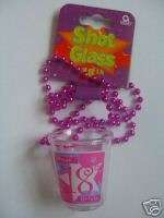 18th birthday shot glass shimmer pink £ 0 99