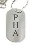 Prince Hall Mason Symbol PHA 3 Letter Double Sided Dog Tag  