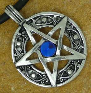 Magic Star Pentagram Pentacle Pewter Pendant/Key Chain  