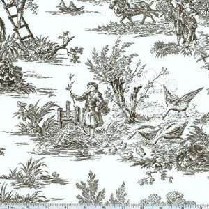   Alice Pastoral Toile White Fabric By The Yard: Arts, Crafts & Sewing