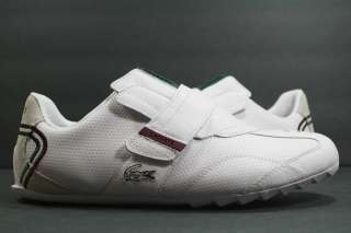NEW!! Mens Lacoste Swerve VY SPM! WHITE/ DK RED!! READY TO SHIP 