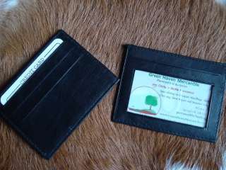 CREDIT CARD WALLET WITH ID SLOT LEATHER VERY THIN  