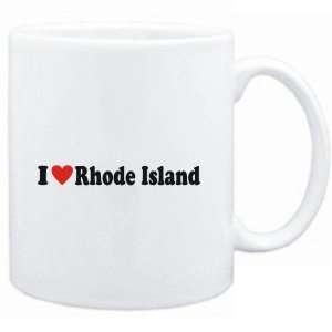  Mug White  I LOVE Rhode Island  Usa States Sports 